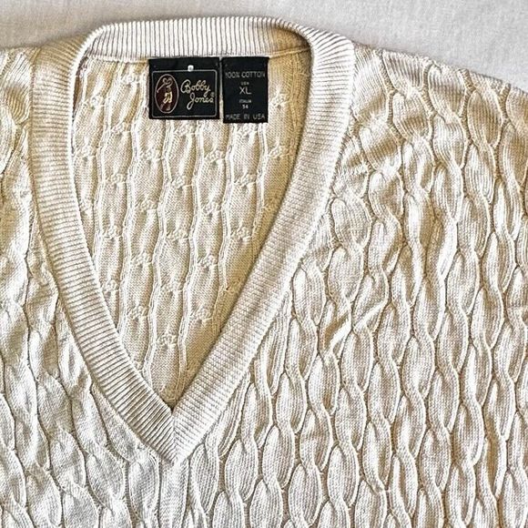 Bobby Jones XL 100% Cotton Vest Outdoors Golf Made in‎ USA - Picture 1 of 6